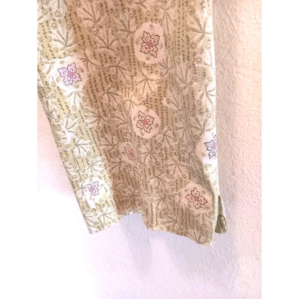 Vtg Sigrid Olsen Deco 20 Floral Pants Size 12 Side Zip Cotton Blend Straight Leg - Picture 6 of 14